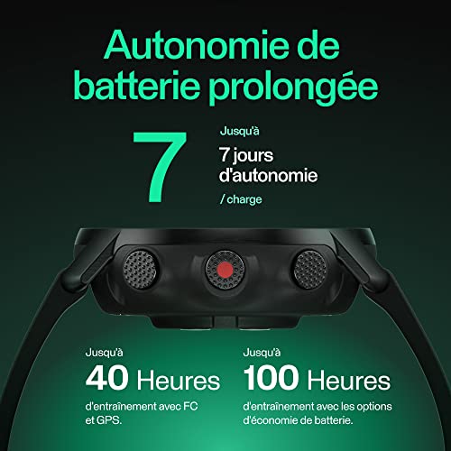 Polar Grit X Pro Dlc Montre De Sport Avec Bracelet Fkm Fluoroélastomère Taille Du Bracelet : / Affichage 1.2 Bluetooth 47 G - vue 6