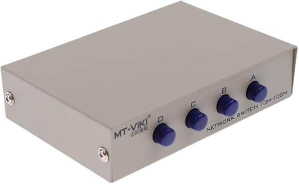 D DOLITY Commutatore Ethernet 4in1 4in2 di Scambio di Condivisione di Rete 4port A B Accessorio Informatico