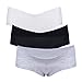 Intimate Portal Women Under the Bump Maternity Panties 3-Pk Black White Gray L