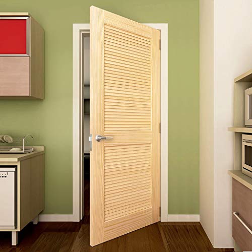 Traditional Louver Louver Solid Pine Unfinished Interior Door Slab (24 In. X 80 In.) #TOP1