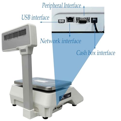 Báscula digital con impresora térmica 15kg 110V miniatura 6