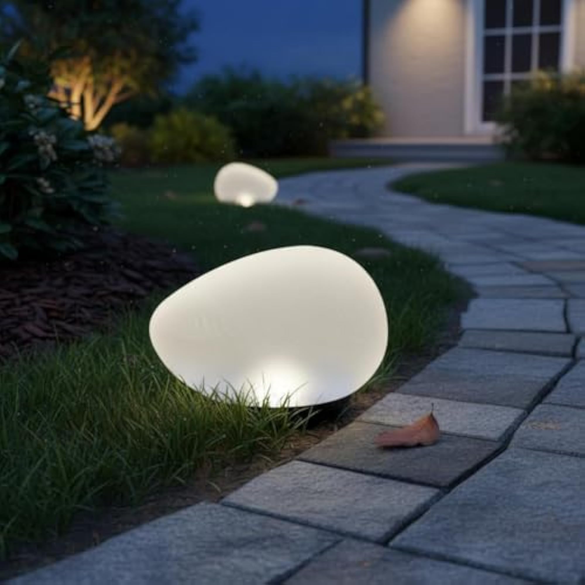 Waterproof Solar Cobblestone Lamp with Automatic LED Light