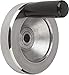 Kipp 06275-2140XCQ Aluminum Disc Hand Wheel with Fixed Handle, 140 mm Diameter, 0.625" Bore Size