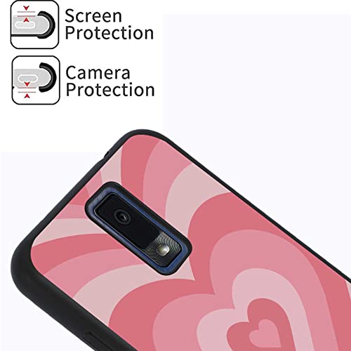 Designed For Blu View 3 View 3 (B140Dl) Case, Pink Love Heart Coffee Latte Swirl Valentines Romantic Designed For Blu Case Women Girls, Soft Silicone Case For Blu #TOP3