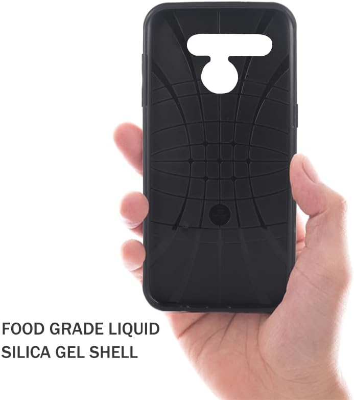 Miniatura 3 de Asuwish Funda de teléfono para LG G8 ThinQ Funda delgada de goma suave, resistente a los golpes, resistente, ligera, flexible, antideslizante,