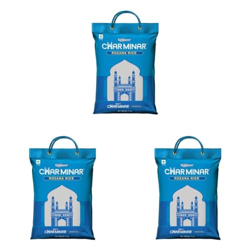 Image of Kohinoor Charminar Rozana Basmati Rice, 5 Kg | Daily Use Basmati Rice, Aromatic & Flavorful Long Grain Rice (Pack of 3)