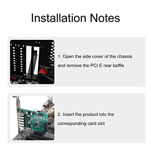 Image of Dilwe PCIE to USB Expansion Card 6 Ports, 480Mbps USB2.0 PCI Express Expansion Card USB Card for Desktop PC, for Windows 10, 8.1, 8, 7, XP, Vista