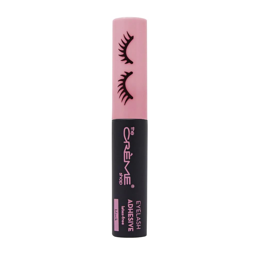 The Crème Shop Eyelash Adhesive, Eyelash Glue for Lash Extensions & Fake Eyelashes, Non-Irritating, Latex Free (Black)