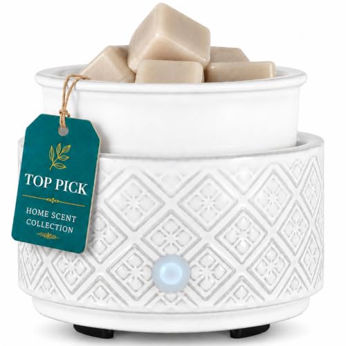 Wax Melt Warmer for Scented Wax,3-in-1Ceramic Wax Warmer Fragrances Candle