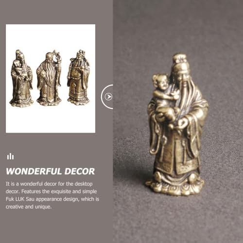 Juego de 3 Figuras de Latón Decorativas Retro MAGICLULU miniatura 7