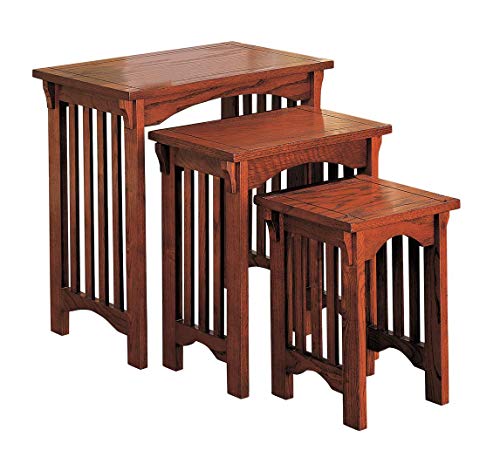 Coaster Home Furnishings 3Piece Nesting Table Set, Warm Brown