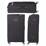 Aerolite Large 30in Lightweight 8 Wheel Eco Friendly Travel Checked Check in Hold Luggage Suitcase with TSA Lock Black Grey - Image 8