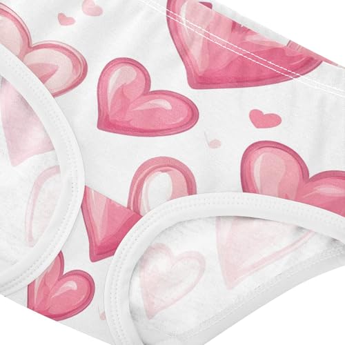 Girls Underwear Toddler 2t Cotton Panties for Girl Fun Briefs Girls Undies Hearts Pink Valentine4