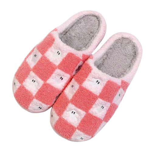 Image of Halloween Pumpkin Slippers for Womens Mens Cute Cartoon Slippers Plush Warm Memory Foam Shoes
