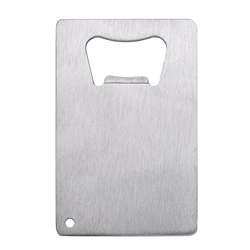 Aspire 12 PCS Beer Bottle Openers Stainless Steel Credit Card Size Cap Opener for Your Wallet-Silver-12 pcs