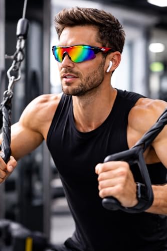 Image of Zynic Men's Stylish Sports Sunglasses with Case| UV400 Protection Classic Wrap Around Googles |Sports Shades for Driving,Cyclining Outdoor & Travel