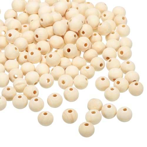 PATIKIL 12mm Natural Wood Beads