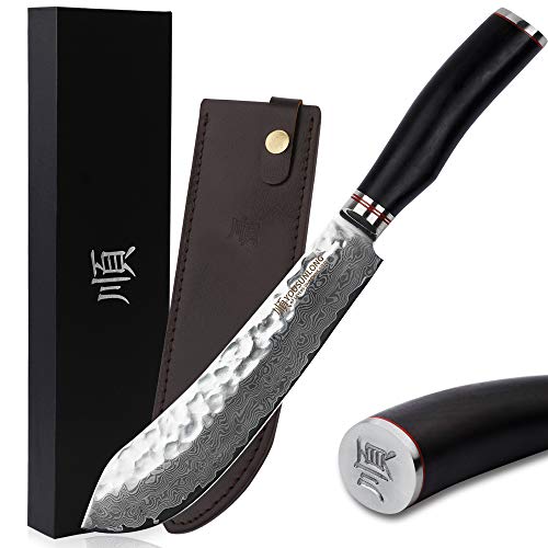 YOUSUNLONG 8 Pulgadas Damasco Japonés VG10 - Cuchillo de corte / Cuchillo de carnicero Cuchillo-Cimetro Cuchillo-Cuchillo Afilado-Mango ébano SL-DK10920B Cover