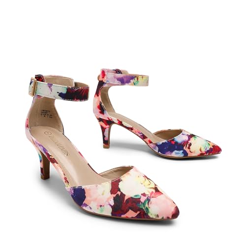 Image of DREAM PAIRS Women's Kitten Heels Ankle Strap Pumps