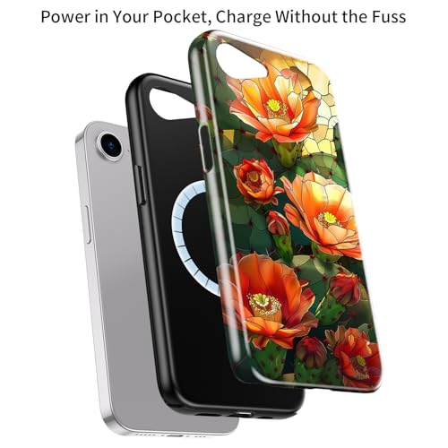 MERRO for iPhone 16e Case,Cute Aesthetic Flower,MagSafe Compatible - image 3