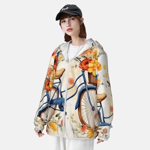 Chaqueta con capucha protección solar para bicicleta miniatura 5
