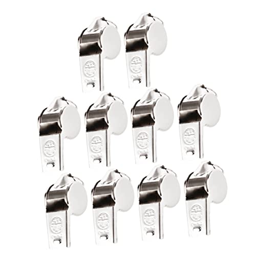 Whistles metálicos para fútbol paquete de 10 unidades