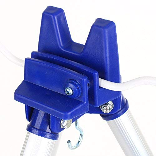 Yosoo Teleskop-Angelrute Stativ, 3-Abschnitt Angelrutenhalter, Aluminium Dreibein-Stativ Unterstützung, Blau