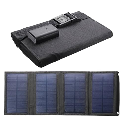 Mipcase Panel Solar Plegable Portátil de 10W para Exteriores Cargador Solar USB Ligero y Resistente Adecuado para Móviles y Batería Externa Actividades al Aire Libre