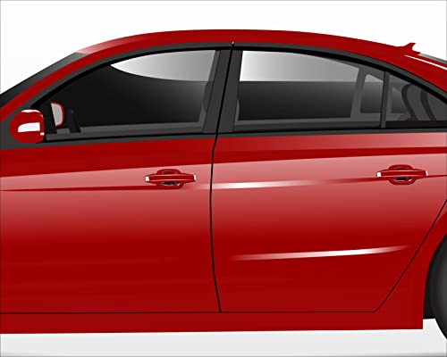 Image of BFRC 3D Gel Finish Car Door Transparent Handle Cup Scratch Guard Sticker Universal for Specific Brand (Pack of 4) (MRDRVAR) (Jeep)