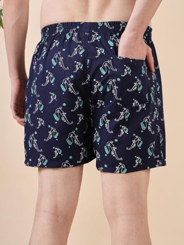 Image of Urban Scottish Ultra-Comfortable Men's Boxer Pants (Pack of 4), 100% Cotton with Stylish Print, Soft & Stretchy Elastic Waist Band, Dynamic Movement & Hardwearing Stitching,Breathable Gentle Snug Fit