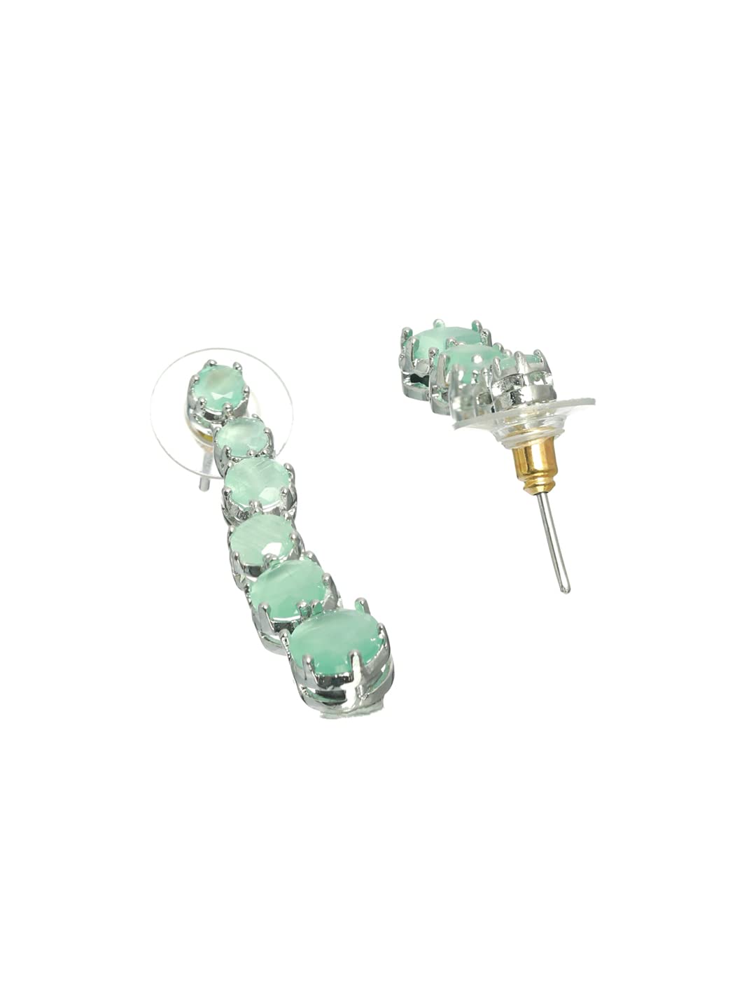 Solitaire Silver Plated Jewellery Set, Classic Elegance