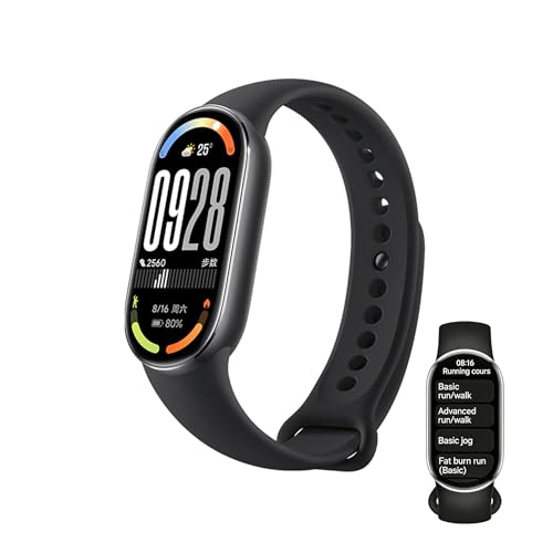 XIAOMI Mi Smart Watch Band 10 Bracelet de montre intelligente étanche 5 ATM, moniteur de sommeil 24h/24, 7j/7 pour iPhone - Affichage AMOLED de 4,4 cm, plus...