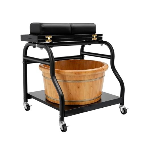 Carro para spa de pies con top plegable y ruedas miniatura 1