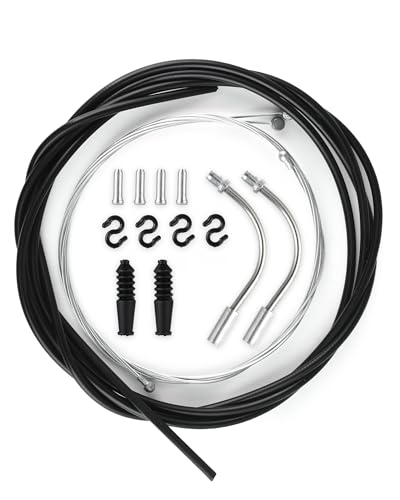 SZEBISOA Kit câble Frein Velo – câble de Frein de vélo et câble de Frein à Main Complet avec câble de Commande vélo, câbles Avant/arrière, Embouts,...