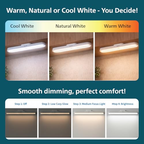 Image of Philips 5W Lynor White Rechargeable LED Desk Light | 3-in-1 Study, Cabinet & Emergency Light | EyeComfort Technology | Adjustable Design | Energy Efficient LED for Study and Cabinet | Pack of 1