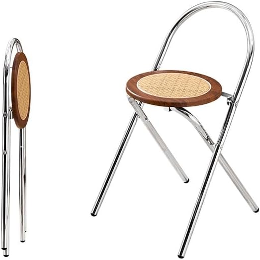 Rattan Folding Chair - Portable, Durable, Collapsible Dining Chair for Indoor and Outdoor Use - Perfect for Home, Garden, and Party Events