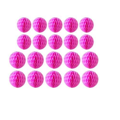 20 bolas de flores de panal de abeja, bolas de papel para decoración de flores, bolas de papel de seda, bola de pompones para baby shower, cumpleaños, boda, decoración del hogar (3 pulgadas + 6