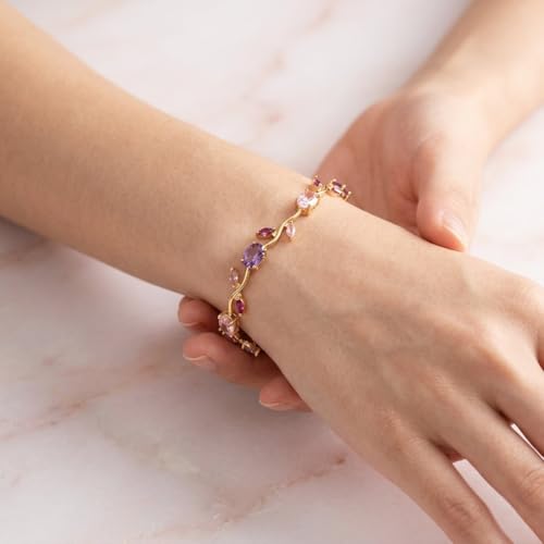 Image of SALTY Tulip Bracelet for Women Anti Tarnish | Fancy Floral Bracelet | Jewellery Gifts | Hand Band | Fashion Accessories for Girls | Minimal Jewelry Design | Gift for Rakhi | Gift for Diwali, Christmas, Marriage, Birthday