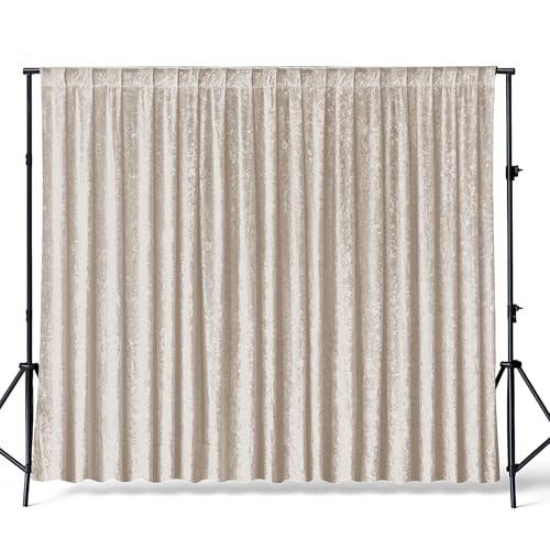 Toile de fond en velours beige 3x3m idéale pour fête prénatale et anniversaire