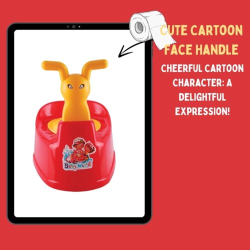 Image of Nabhya Potty Toilet Trainer Seat /Chair with Lid and High Back Support for Toddler Boys Girls (Age 7 Months to 3 Years) (Red)
