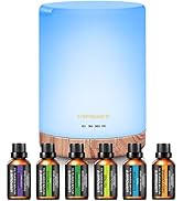 URPOWER 300ml Essential Oil Diffuser with 6 Bottles 10ml Most Popular 100% Pure Aromatherapy Esse...