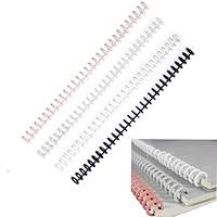 Ryaupy 4 Stück 12mm Spiralbindung Set, 30 Schlaufen Kunststoff-Bindekämme für A4 Dokumente, Inkl. Bindegerät, 10mm Teilung, Verschleißfest, Für Notizbücher, Aktenordner & Bürozubehör
