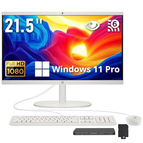 HP 21.5�C���` FHD �I�[���C������ �f�X�N�g�b�v�AIntel �v���Z�b�T�[ N100�A16GB DDR5�A1.12TB �X�g���[�W (128GB UFS+1TB �h�b�L���O�X�e�[�V�����Z�b�g)�AUHD�O���t�B�b�N�X�AWi-Fi 6�A720p�J����