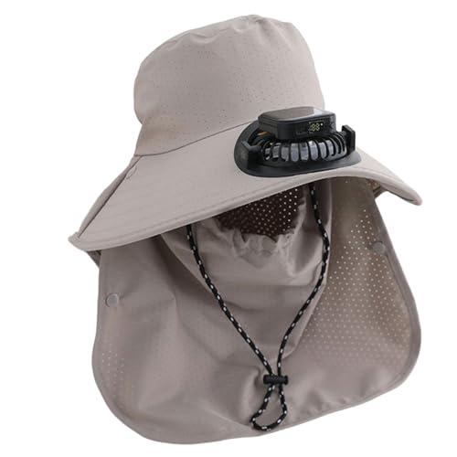 Chapeau de ventilateur solaire réglable pour randonnée et camping en plein air unisexe