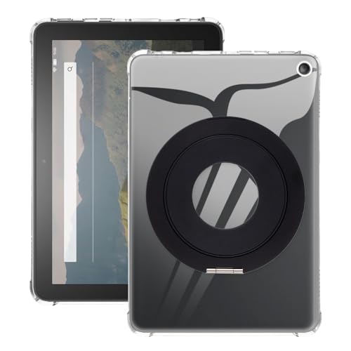 Evita caídas en Fire HD 8 Plus 2024 con esta funda transparente con soporte asa