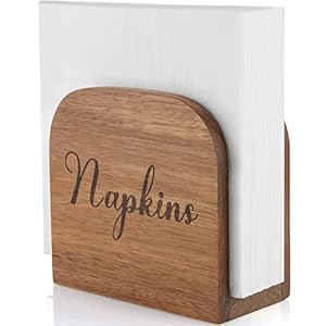 Napkin Holder for Table, ALELION Acacia Wooden Napkin Holders for Kitchen, Napkin Holder for Kitchen Dining Room Table Decor, Upright Wood Napkin Dispenser for Indoor & Outdoor Use Napkin Holder for Table ALELION Acacia Wooden Napkin Holders for Kitchen Napkin Holder for Kitchen Dining Room Table Decor Upright Wood Napkin Dispenser for Indoor Outdoor Use