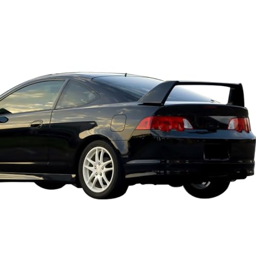 IKON MOTORSPORTS, Trunk Spoiler Compatible with 2002-2006 Acura RSX DC5, Type R TR Style Unpainted Black ABS Plastic Rear Trunk Lid Spoiler Wing Lip 3PCS - Image 4