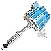 A-Team Performance - HEI Distributor Blue Cap and 8mm Silicone Spark Plug Wires Kit - Compatible with Ford FE 332 352 360 390 406 427 428