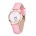 Hemobllo Montre Lumineuse en Forme d'oreille de Chat pour Petite Fille Rose