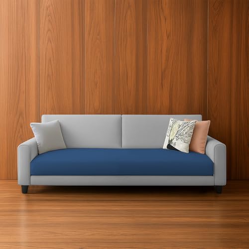 Image of Kathleen 3 Seater Sofa Set for Living Room - Foldable Convertible Couch Furniture for Home, Office or Guest Use, Modern Designer Stylish Comfortable (Blue Grey)